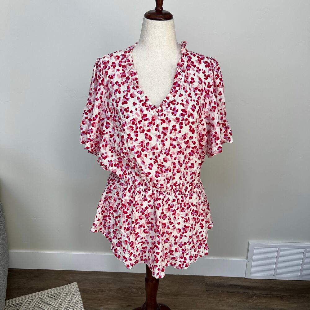 Andree By Unit Women's Raspberry Dot Print Cinch … - image 1